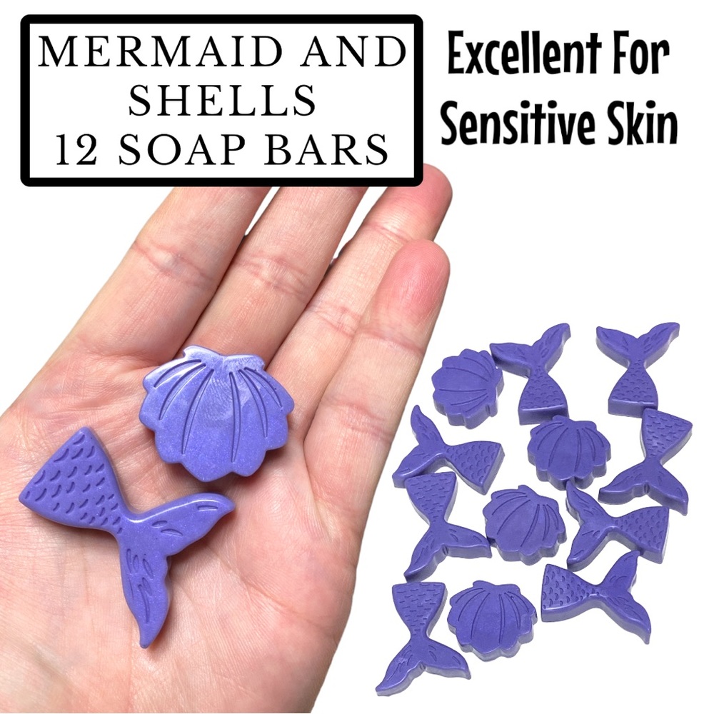 12 Bars, Mermaid Shell Soap, Handmade, Great Gift Idea! ( PRICE IS FIRM )